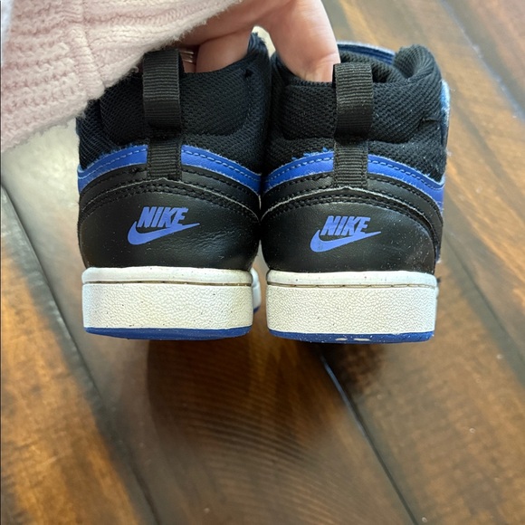 Nike Kids Black and Blue High-Top Sneakers - Picture 6 of 11